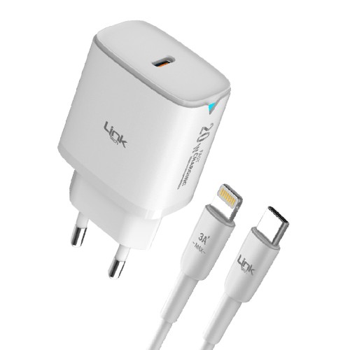 LinkTech C308 20W PD Type-C to Lightning Kablolu Şarj Aleti Set&hellip;