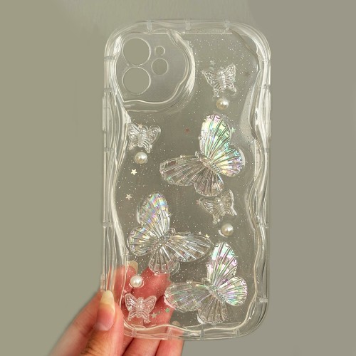 iPhone 11 Kılıf 3D Kelebek Desen Kamera Korumalı Şeffaf Silikon Kapak&hellip;