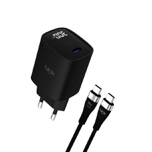 LinkTech G847 Premium 30W QC4.0 GaN Type-C Kablolu Şarj Aleti Set&hellip;