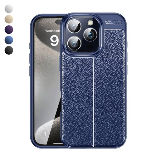 iPhone 16 Pro Kılıf Focus Deri Desen Silikon Arka Kapak&hellip;