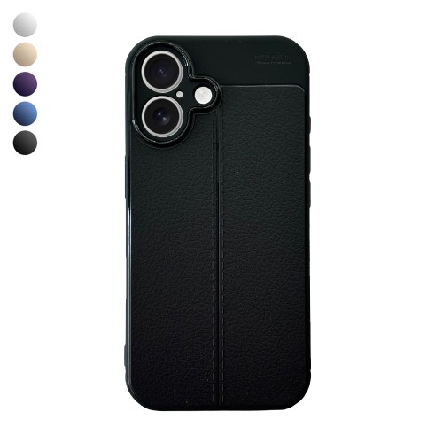 iPhone 16 Kılıf Focus Deri Desen Silikon Arka Kapak&hellip;