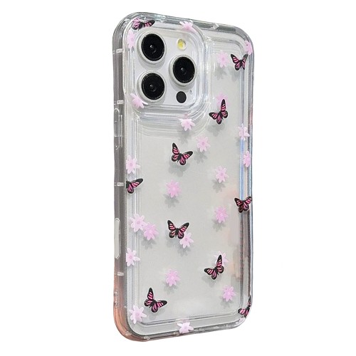 iPhone 15 Pro Max Çiçekli Butterfly Seri Silikon Kapak&hellip;