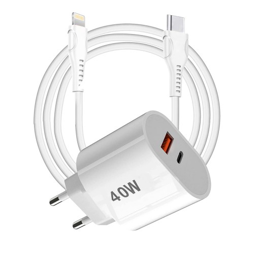 Tonex 40W USB-A + Type-C PD Çıkışlı Type-C to Lightning Kablolu Şarj&hellip;