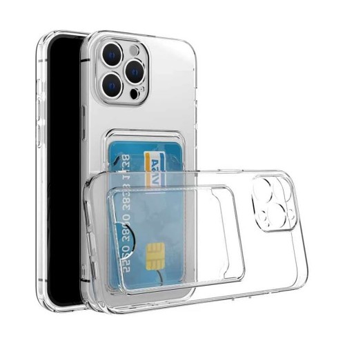 iPhone 16 Pro Max Kılıf Cardy Şeffaf Kartlık Cepli Kapak&hellip;