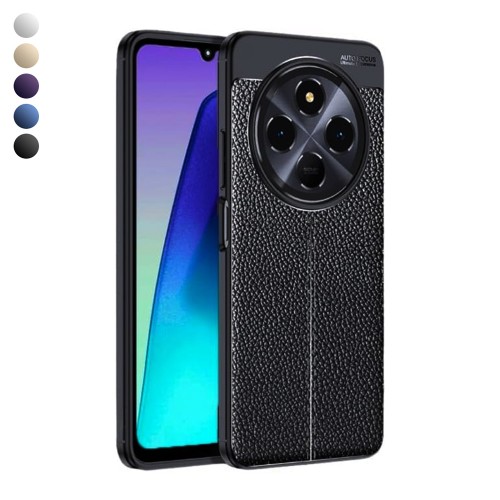 Xiaomi Redmi 14C Kılıf Focus Deri Desen Silikon Arka Kapak&hellip;