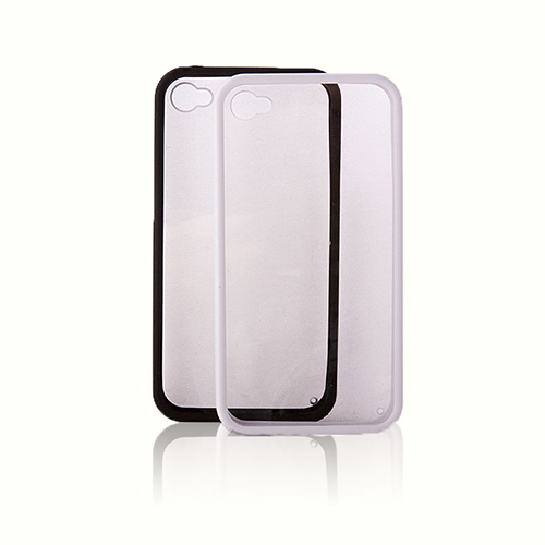 iPhone 4S Çerçeveli Soft Silikon Beyaz&hellip;