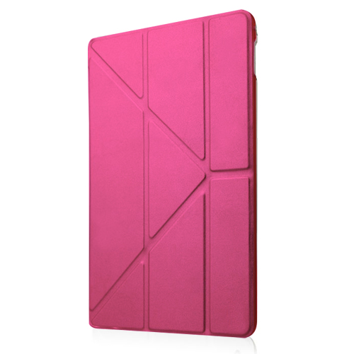 iPad Air 2 Üçgen Çizgili Standlı Kılıf Pembe&hellip;