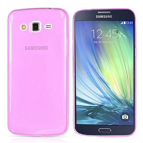 Samsung Galaxy A3 (A300) Kılıf Soft Silikon Şeffaf-Pembe Arka Kapak&hellip;