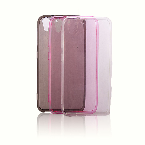 HTC Desire EYE Kılıf Soft Silikon Şeffaf-Pembe Arka Kapak&hellip;