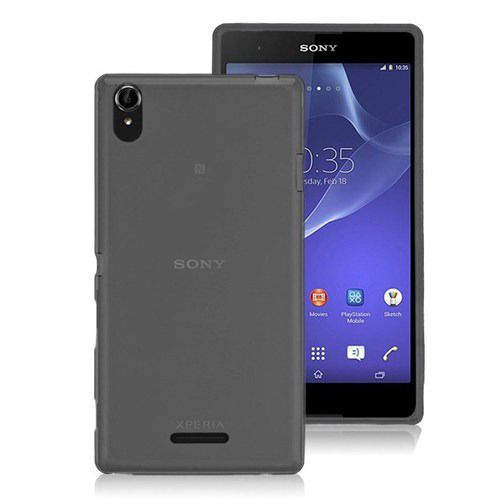 Sony Xperia T3 Kılıf Soft Silikon Şeffaf-Siyah Arka Kapak&hellip;