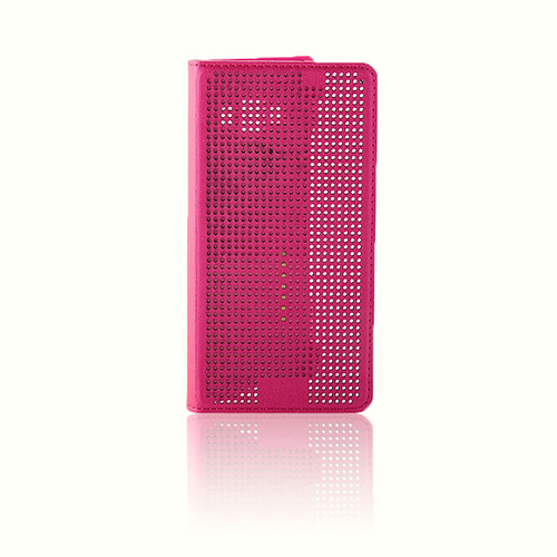 Galaxy A3 (A300) Dot View Yan Kapaklı Uyku Modlu Kılıf Pembe&hellip;