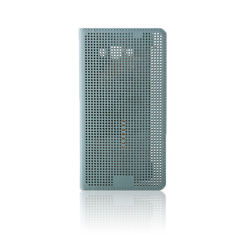 Galaxy A7 (A700) Dot View Yan Kapaklı Uyku Modlu Kılıf Mavi&hellip;