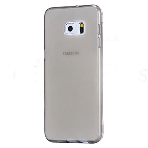 Samsung Galaxy S6 (G920) Kılıf Soft Silikon Şeffaf-Siyah Arka Kapak&hellip;