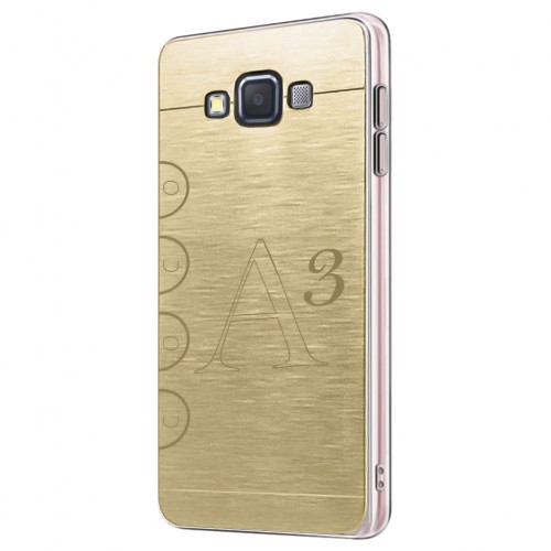 FitCase Samsung Galaxy A3 Metal (A300)TPU Arka Kapak Gold&hellip;
