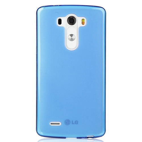 LG G4 Kılıf Soft Silikon Şeffaf-Mavi Arka Kapak&hellip;