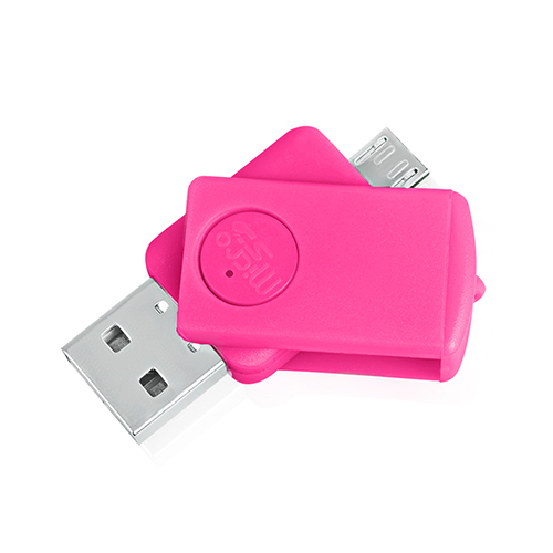 NoTech Micro + USB Kart Okuyucu OTG Smart Pembe&hellip;