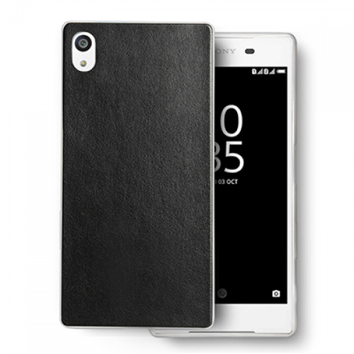 Sony Xperia Z1 Kılıf Deri Dokulu Arka Kapak Siyah&hellip;