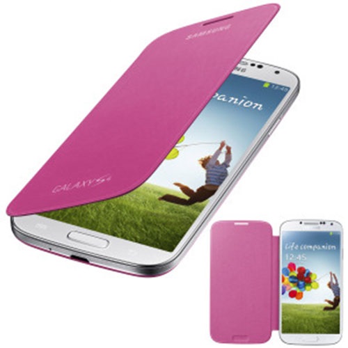 Samsung Galaxy S4 (I9500) Orjinal Flip Cover Kılıf Pembe&hellip;