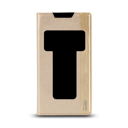 Lenovo S580 Gizli Mıknatıslı Pencereli Magnum Kılıf Gold&hellip;