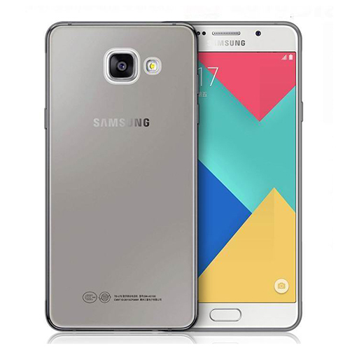 Samsung Galaxy A9 (A9000) Kılıf Soft Silikon Şeffaf-Siyah Arka Kapak&hellip;