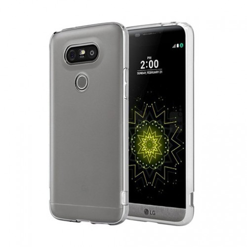 LG G5 Kılıf Soft Silikon Şeffaf-Siyah Arka Kapak&hellip;