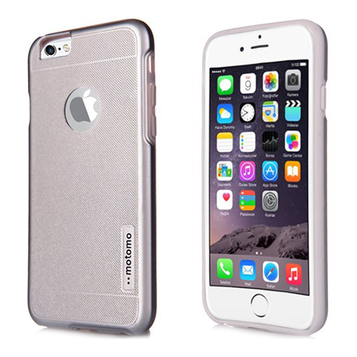 iPhone 4 / 4S Kılıf Motomo Sert Arka Kapak Gri&hellip;