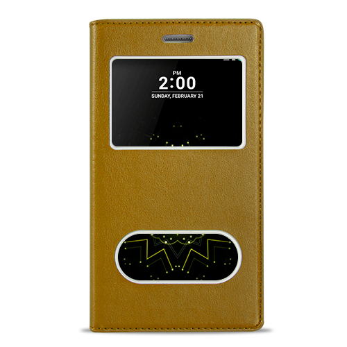 FitCase Dolce LG G5 H850 Gizli Mıknatıslı Pencereli Kılıf Gold&hellip;
