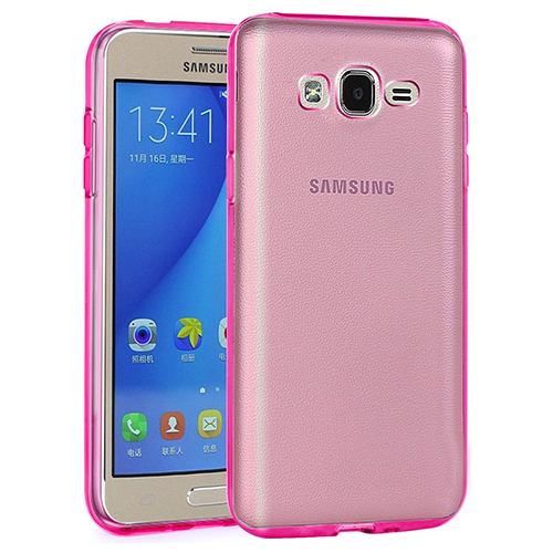 Samsung Galaxy On5 (G5520) Kılıf Soft Silikon Şeffaf-Pembe Arka Kapak&hellip;