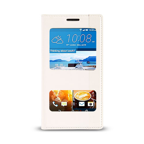 HTC Desire 728 Gizli Mıknatıslı Pencereli Magnum Kılıf Beyaz&hellip;