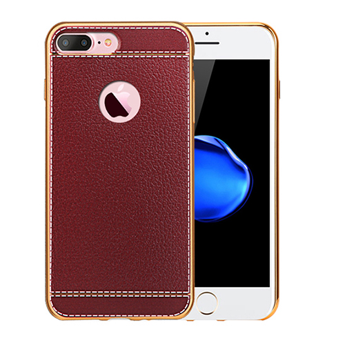 FitCase Laser Elegant iPhone 7-8 Plus Silikon Arka Kapak Kahverengi&hellip;