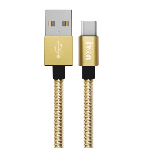 NoTech Type-C Zinc Alloy Metal Dayanıklı 2.4A USB Kablo Gold&hellip;