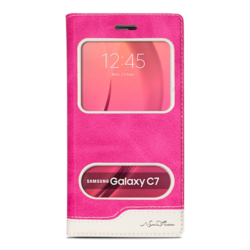 Samsung Galaxy C7 (C7000) Gizli Mıknatıslı Pencereli Magnum Kılıf Pem&hellip;