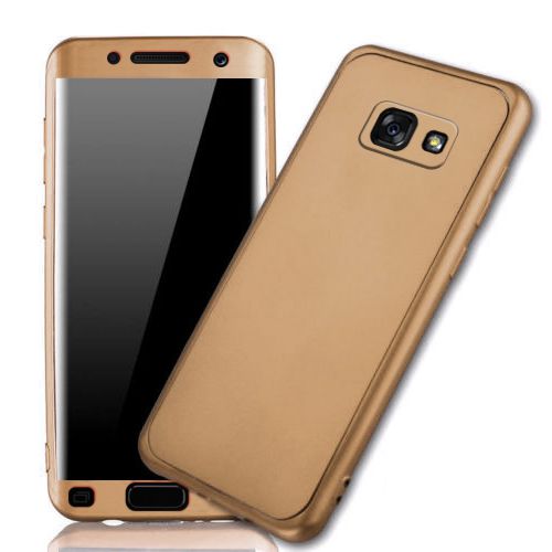 Samsung A7 2017 (A720) 360 Derece Slim Premium Silikon Kılıf Gold&hellip;