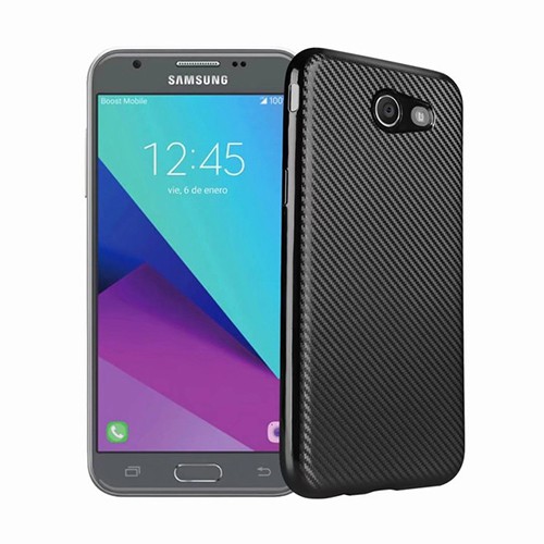 FitCase Galaxy J5 2017 Elektroliz Carbon Desen Arka Kapak Siyah&hellip;