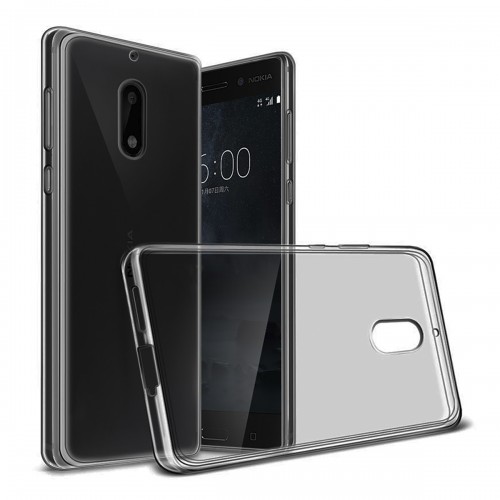Nokia 5 Kılıf Soft Silikon Şeffaf-Siyah Arka Kapak&hellip;