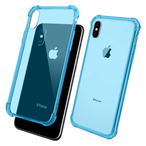 FitCase iPhone X/XS Rugged Silikon Arka Kapak Mavi&hellip;