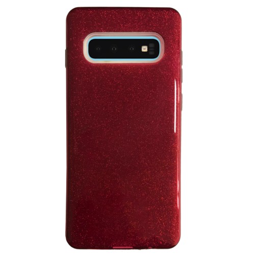Samsung S10 Plus (G975) 3in1 Simli Silikon Arka Kapak Bordo&hellip;
