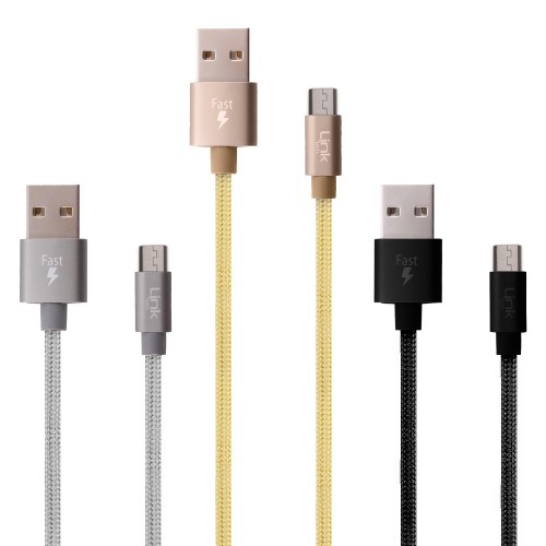 LinkTech K551 Micro USB Örgü Metal Başlı 1mt Şarj ve Data Kablosu&hellip;