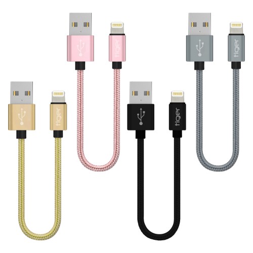 Tiger Lightning 3.0A 22cm Örgü-Halat Hızlı Şarj USB Kablo TUC-A85&hellip;