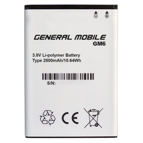 General Mobile GM 6 Batarya 2800 mAh&hellip;