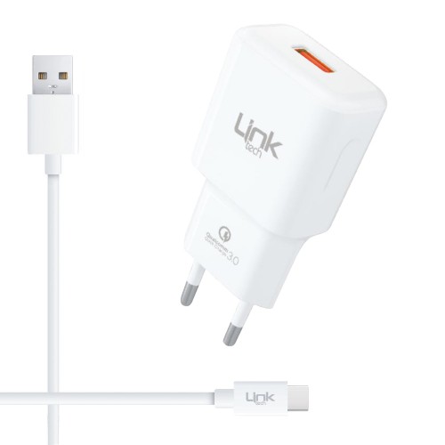 LinkTech T443 18W QC3.0 Şarj Aleti 1.2mt Type-C Kablo Set&hellip;