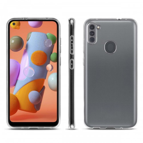 Samsung Galaxy A11 (A115) Kılıf Kamera Korumalı Silikon Şeffaf Arka Ka&hellip;