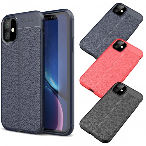 iPhone 12 / 12 Pro Kılıf Focus Deri Desen Silikon Arka Kapak&hellip;