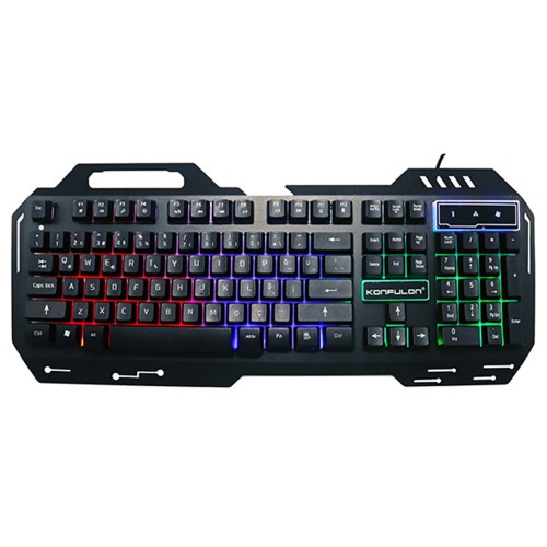 Konfulon V1 RGB Işıklı Metal Yüzey Kablolu Gaming Klavye&hellip;