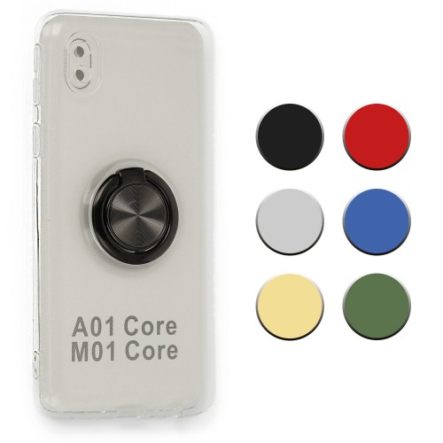 FitCase Samsung Galaxy A01 Core (A013) Kılıf Gross Ring Şeffaf Arka Kap&hellip;