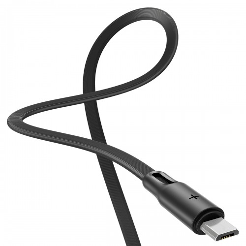 Rock S1 Micro USB Şarj ve Data Kablosu Flat Yassı 1mt 2A Siyah&hellip;
