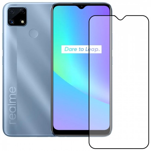Bufalo Realme C25 /C25s Ekran Koruyucu 5D Temperli Cam Siyah&hellip;
