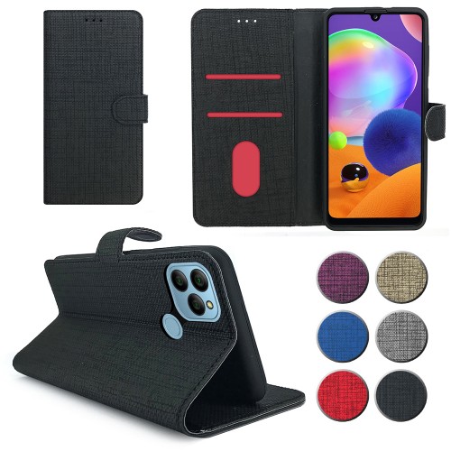 General Mobile GM 21 Kılıf FitCase Fabric Kapaklı Cüzdanlı&hellip;