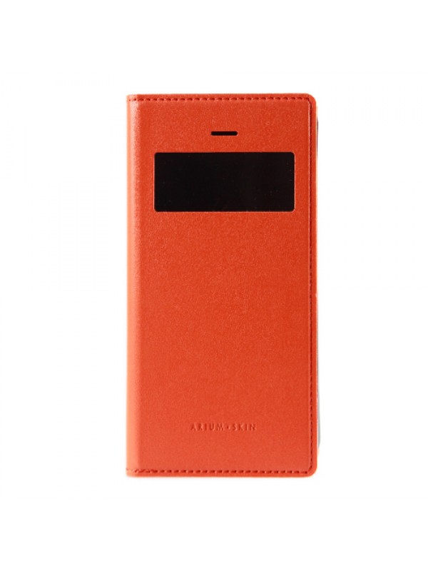 Samsung I9500 S4 Dikişli Cüzdanlı Kılıf ARIUM SKIN Turuncu&hellip;