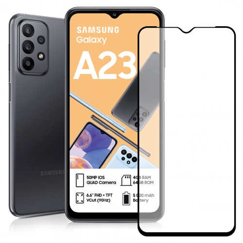 Bufalo Samsung Galaxy A23 Ekran Koruyucu 9D Temperli Cam - Siyah&hellip;